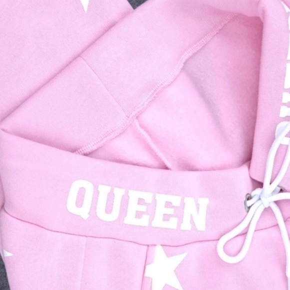 ✨RESTOCKED!! Pink Star Pattern Cotton Sweatpants✨ - Picture 3 of 6